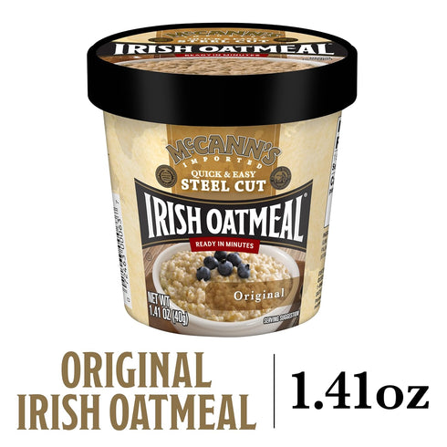 1.4 (Pack 12) McCann's Irish Oatmeal Instant Oatmeal Cup, Original, Ounce