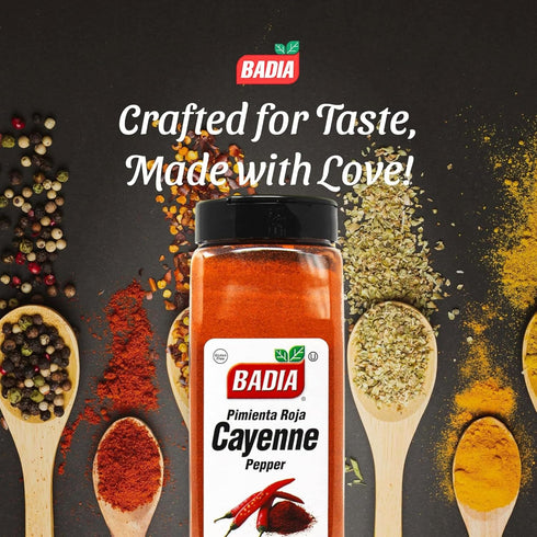 16 oz Badia Ground Cayenne Red Pepper, Bold, Spicy & Vibrant for Meats, Seafood, & Vegetables