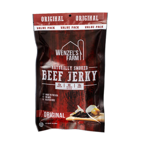 Wenzel's Farm Original Beef Jerky 10 oz. | Naturally Smoked | No