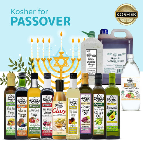 16.9 oz (Pack 1) De La Rosa Organic Balsamic Vinegar, Kosher for Passover, Vegan & Gluten Free, Balsamic Vinegar