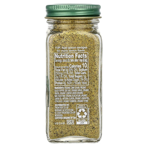 3.42 OZ Simply Organic Organic Lemon Pepper Rotisserie Style Seasoning