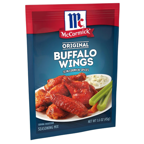 1.6 oz (Pack 12) McCormick Original Buffalo Wings Seasoning Mix