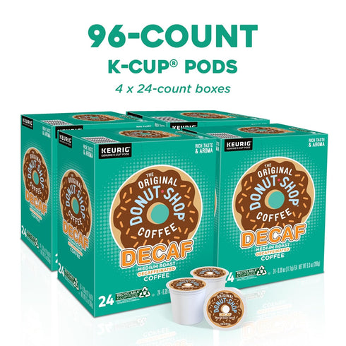 96 Count The Original Donut Shop Decaf Keurig Single-Serve K-Cup Pods, Medium Roast Coffee