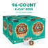 96 Count The Original Donut Shop Decaf Keurig Single-Serve K-Cup Pods, Medium Roast Coffee