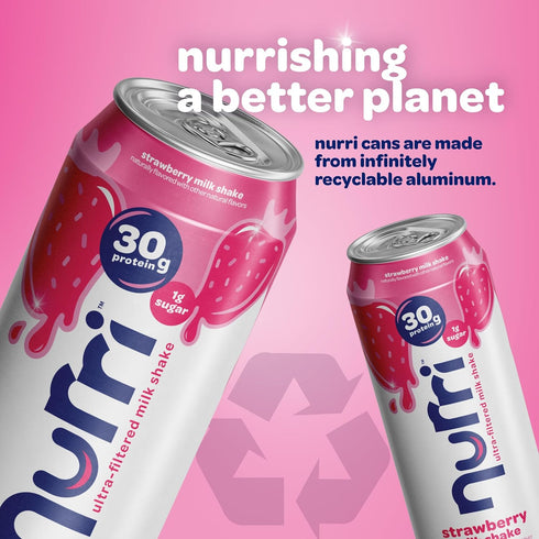 30g 150 10 11 oz, 10 Nurri - Protein Ultra Filtered Milk Shake Strawberry - Lactose Free, Low Sugar, Calories, Vitamins