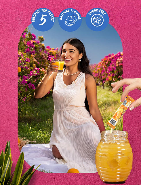 Pack, 40 Packets, 5 Packet Klass Aguas Frescas, Powdered Drink Mix Variety Singles Zero Sugar & Caffeine-Free Powder