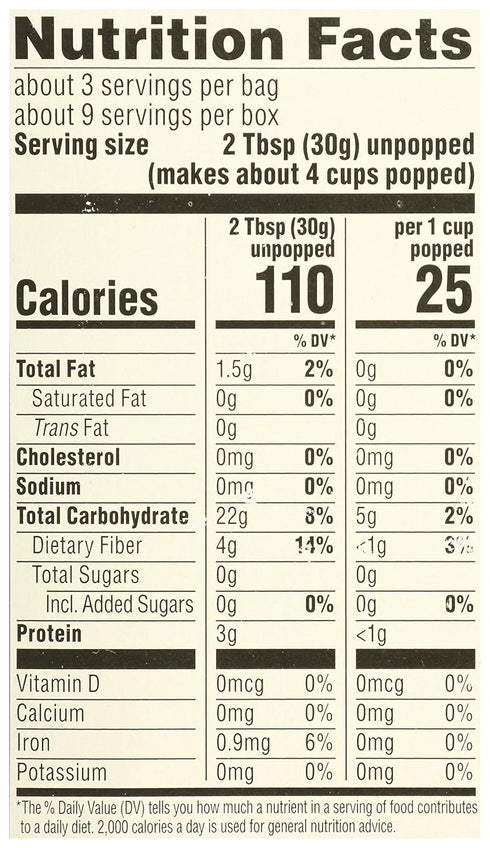 365 9 by Whole Foods Market, Organic No Oil or Salt Microwave Popcorn, Ounce