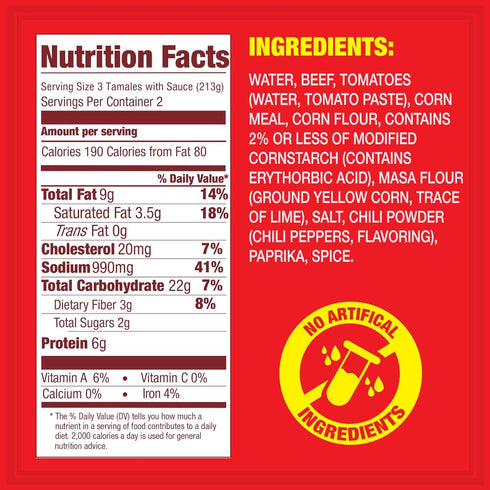 15 Oz HORMEL Beef Tamales, Canned Tamales