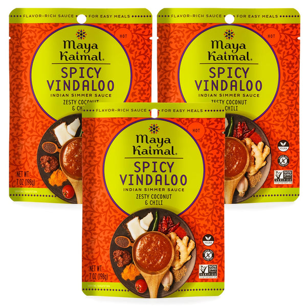 MAYA KAIMAL Spicy Vindaloo Simmer Sauce | 7oz Easy Pour Pouch |