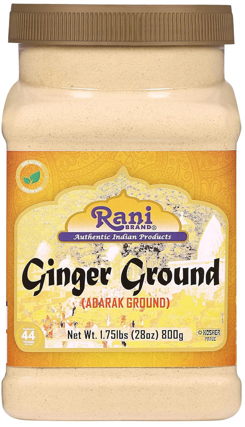 Rani Ginger (Adarak) Powder, 28oz (1.75lbs) PET Jar - All Natural, Vegan, Gluten Friendly