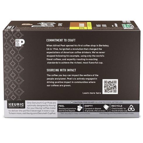 60 Count (6 10 Peet's Coffee, Dark Roast Decaf Keurig K-Cup Pods, Decaffeinated Arabica Coffee - Decaf House Blend