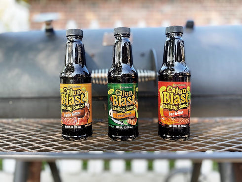 '-10 oz Cajun Blast Seasoned Basting Spray - Garlic Butter BBQ Spray Bottle, All Natural Cajun Seasoning from Louisiana