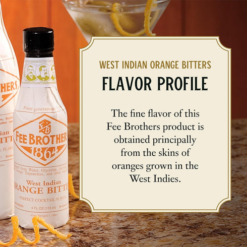 5 oz Fee Brothers West Indian Orange Cocktail Bitters - Aromatic Cocktail Mixer & Concentrated Flavoring, Gluten Free