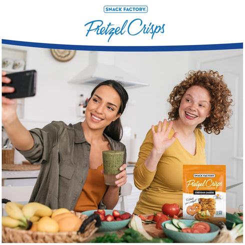 7.2 Oz Snack Factory Pretzel Crisps, Cheddar Cheese