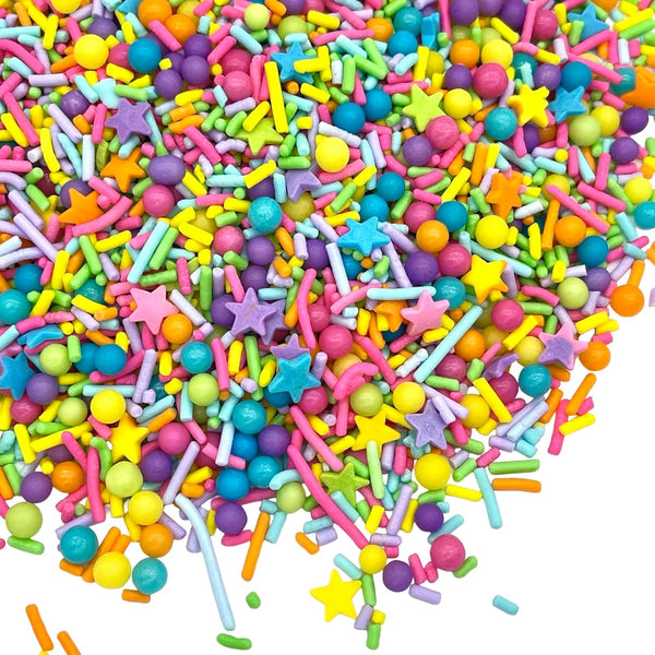 Manvscakes Rainbow Cake Sprinkles - Pink Edible Sprinkles for Valentines, Cookies, Chocolate, Ice Cream