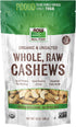 NOW Foods, Certified Organic Cashews, Whole, Raw and Unsalted, Rich Buttery Flavor,