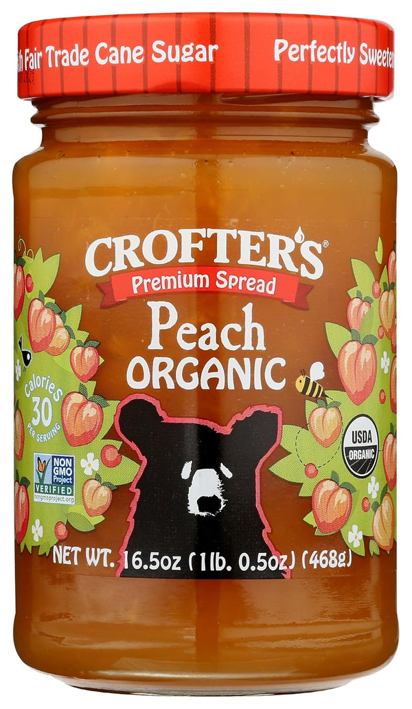 Crofters Peach Organic Premium Spread, 16.5 Oz