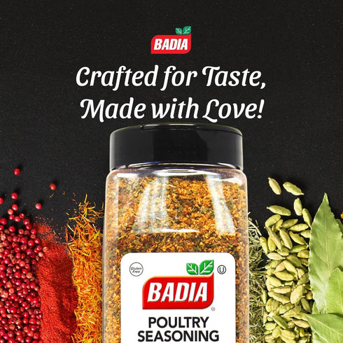 22 oz Badia Poultry Seasoning Southern Blend Classic Southern Style Herb & Spice Mix with Sage, Thyme & Spices No MSG