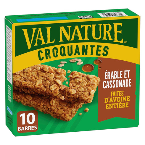 10 Count, 210g/7.4 oz., NATURE VALLEY Crunchy Maple Brown Sugar Granola Bars, {Imported from Canada}