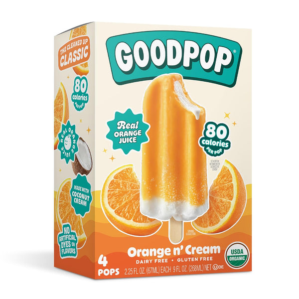 Goodpop - Dairy Free Orange & Cream Bars - Non-Gmo, Gluten Free,