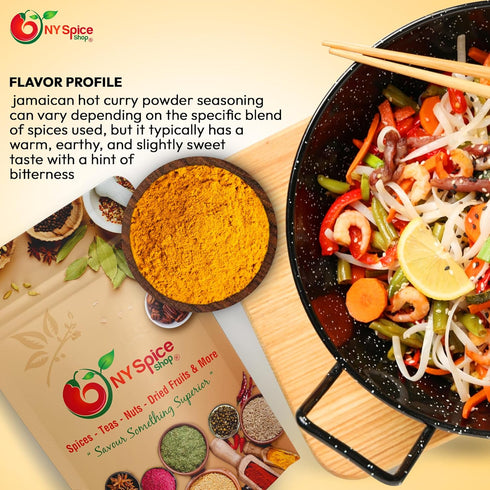 3 NY SPICE SHOP Jamaican Hot Curry Powder Jamaican Hot Curry Powder Seasoning - Curry Powder Spice - Golden Curry Mild