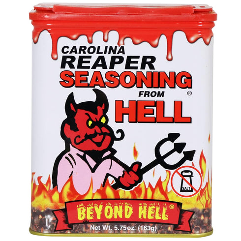 Carolina Reaper Seasoning From Hell - 5.25 oz - SALT FREE Premium Gourmet Spicy Seasoning