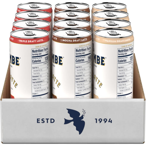 Pack, 11 oz (Pack 12), La Colombe draft Latte Variety fl cans of Includes Triple, Vanilla & Mocha Latte, Coffeehouse