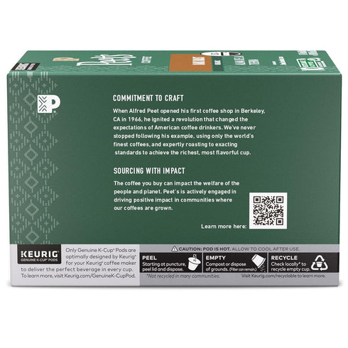 100% 60 Count (6 10 Peet's Coffee, USDA Organic Dark Roast Keurig K-Cup Pods, Arabica Coffee - Alma de la Tierra Boxes