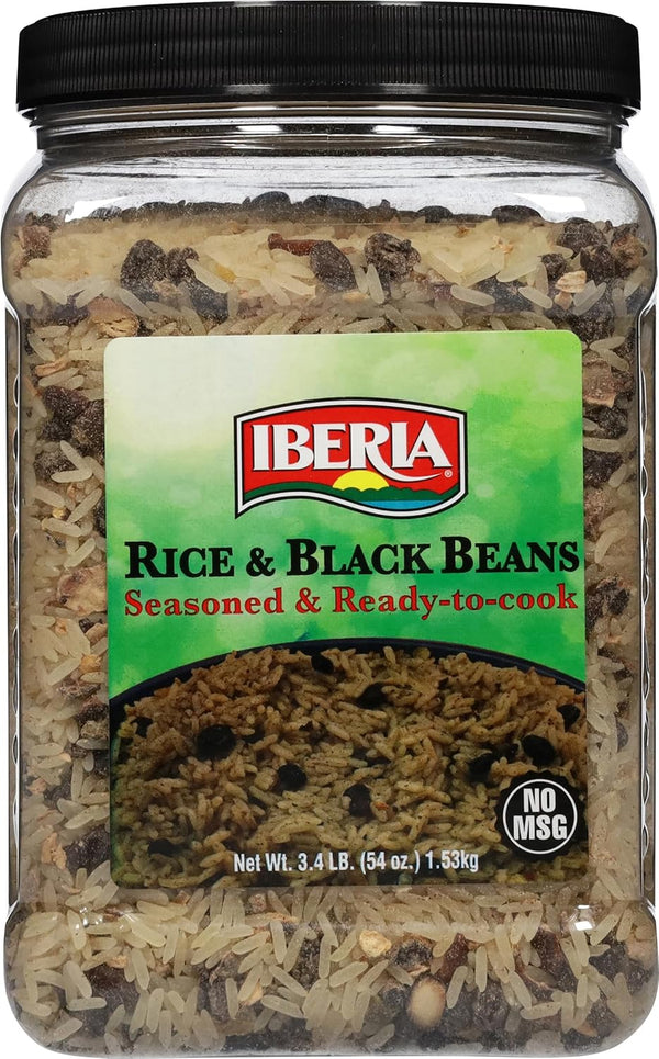 Iberia Rice & Black Beans, 3.4 lb., Completely Seasoned & Ready to