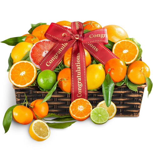 A Gift Inside Congratulations Sweet Sunshine Citrus Fruit Gift Basket