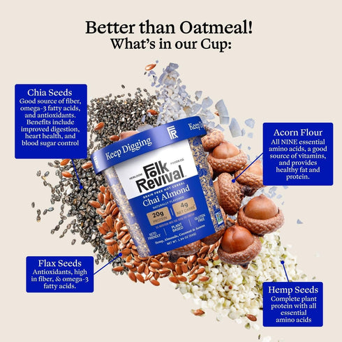 1.94 Folk Revival, Cereal Cup Grain Free Chai Almond, Ounce