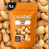 1 lb 100% Oh! Nuts Jumbo Raw Cashew - Whole Unsalted Cashews - Bulk Bag - Natural - Raw Cashews for Snacking & Baking