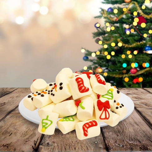 30 Count Pack, Packaging, 4.5 OZ 30 count Marshmallow Gift Soft & Fluffy Vanilla Marshmallows, Festive Holiday Treats