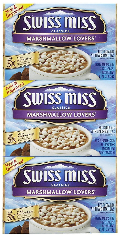 Swiss Miss, Marshmallow Lovers, Hot Cocoa, 8 Count, 7.44oz Box (Pack of