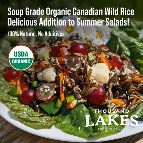 1.25 100% Thousand Lakes Organic Canadian Wild Rice - Soup Grade - pounds | Wild Rice | Wild Harvested