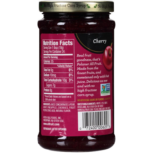 Polaner 15.25 All Fruit Spreadable Fruit, Cherry, Ounce