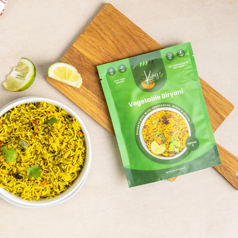2 Kays Curries Vegetable Biryani Meal Kit with Premium Basmati Rice and Authentic Indian Spice Blend, Vegan