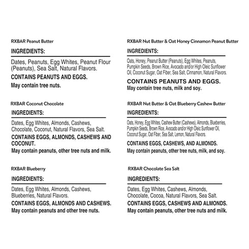 Pack (12 Count) RXBAR Protein Bars, Snack Bars, Variety