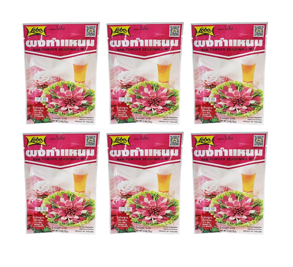 Lobo Thai Nam Powder Seasoning Mix, 6 Pack (Total of 14.4 oz)