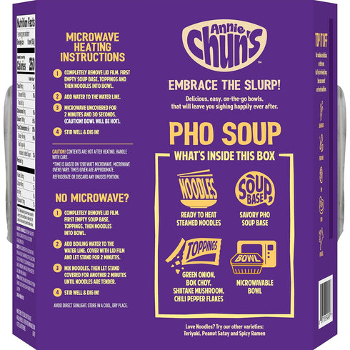5.4 oz (Pack 6) Annie Chun's Pho Soup Bowl