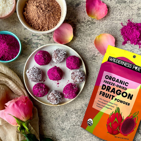 (8 Wilderness Poets, Organic Dragon Fruit Powder - Pink Pitaya, Freeze Dried Fruit Powder Ounce) - Use to make, bake