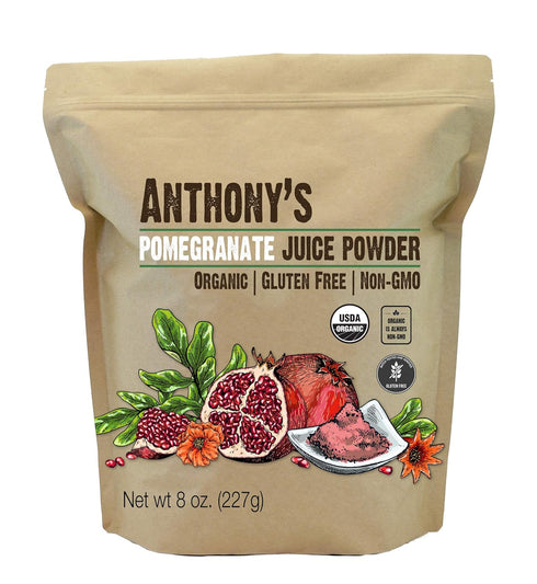 Anthony's Organic Pomegranate Juice Powder, 8 oz, Gluten Free, Non GMO, Vegan