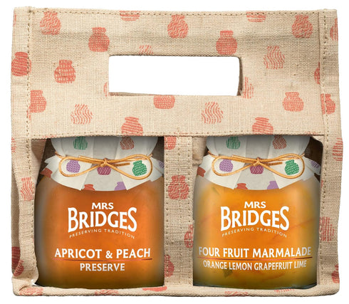 Mrs Bridges Twin Breakfast Juco Bag, Made in Scotland, 12oz Jar (Pack