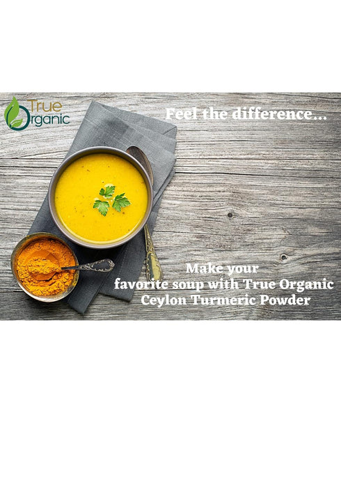 True Organic Ceylon Turmeric Powder, 1 Pound Bulk Bag, Certified Organic, Non-GMO, High Curcumin Content, Pure Ceylon