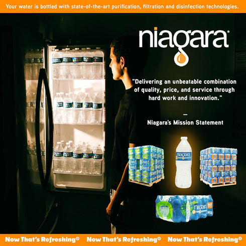 NIAGARA 16.9 Oz 24 Count Pack Purified Drinking Water, Fl Bottles