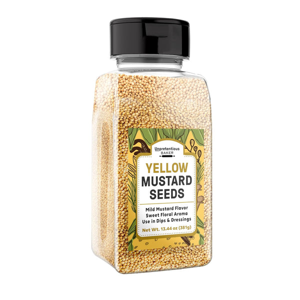 Unpretentious Yellow Mustard Seeds Mild Mustard Flavor, Great in Dips & Dressings,