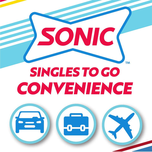 6 6 (36 Sonic Singles to Go Powdered Drink Mix, Ocean Water, Sticks per Box, Boxes included Sticks Total)