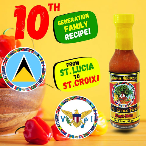 MAMA MAISA'S PEPPER SAUCE 5 oz Mama Maisa's Scotch Bonnet Pepper Sauce, Caribbean Curry Hot Sauce with Mustard & Sweet