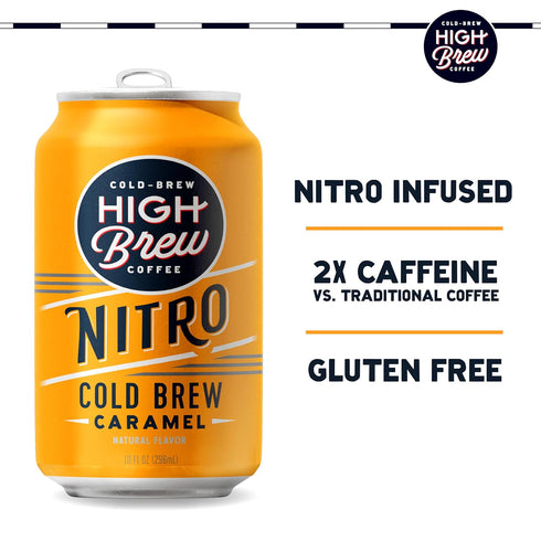 200mg 10 oz High Brew Coffee | Nitro Cold Brew | Sugar-Free and Dairy-Free, Natural Caffeine, Smooth Low-Acid Coffee