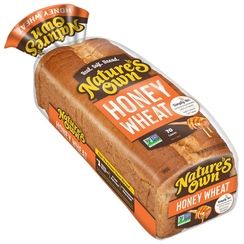 20 oz Nature's Own Honey Wheat, Honey Wheat Sandwich Bread, Loaf